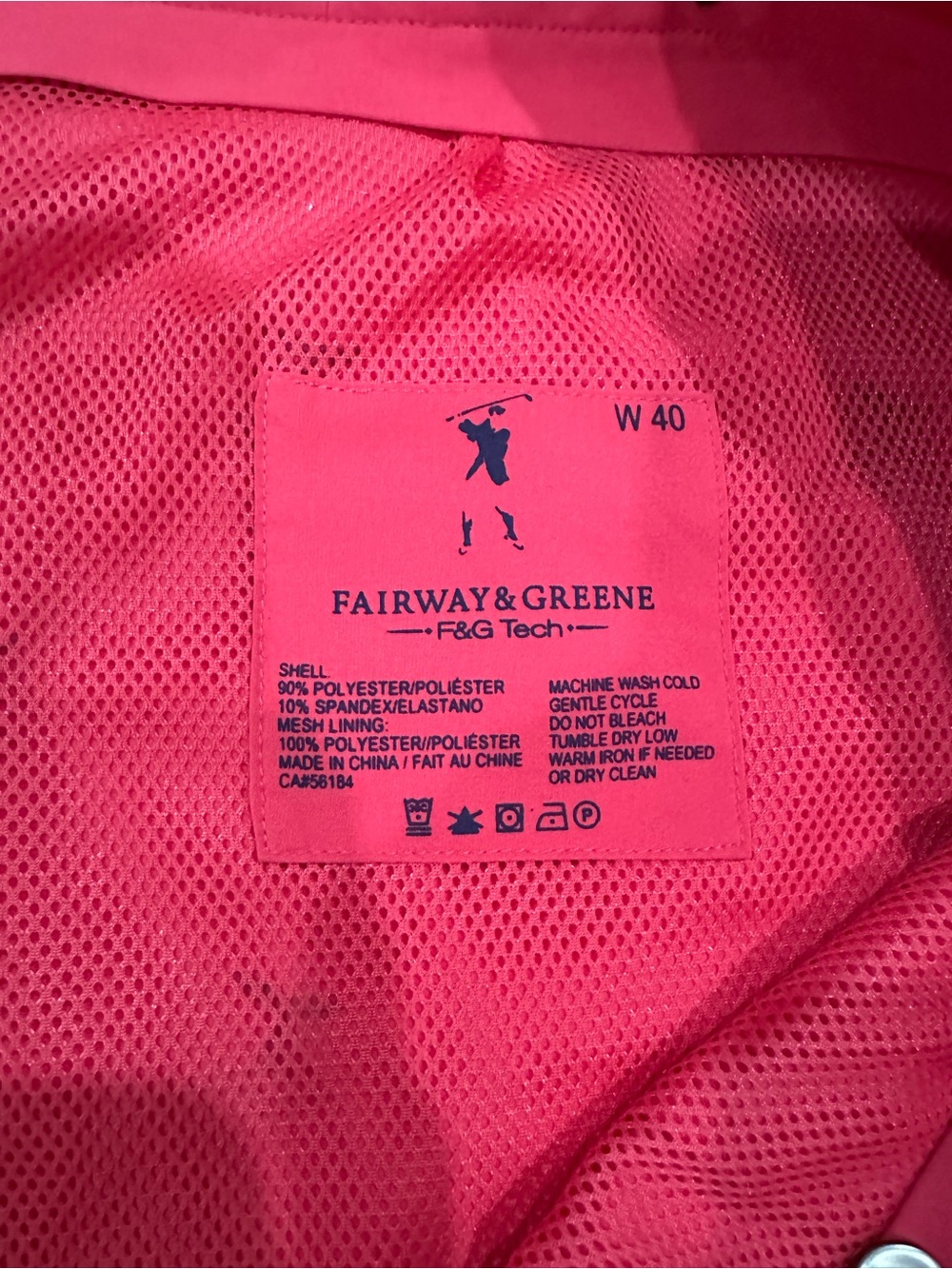 Fairway & Greene Tech Whale Tail Print Golf Shorts Men's Size 40 - Picture 7 of 8